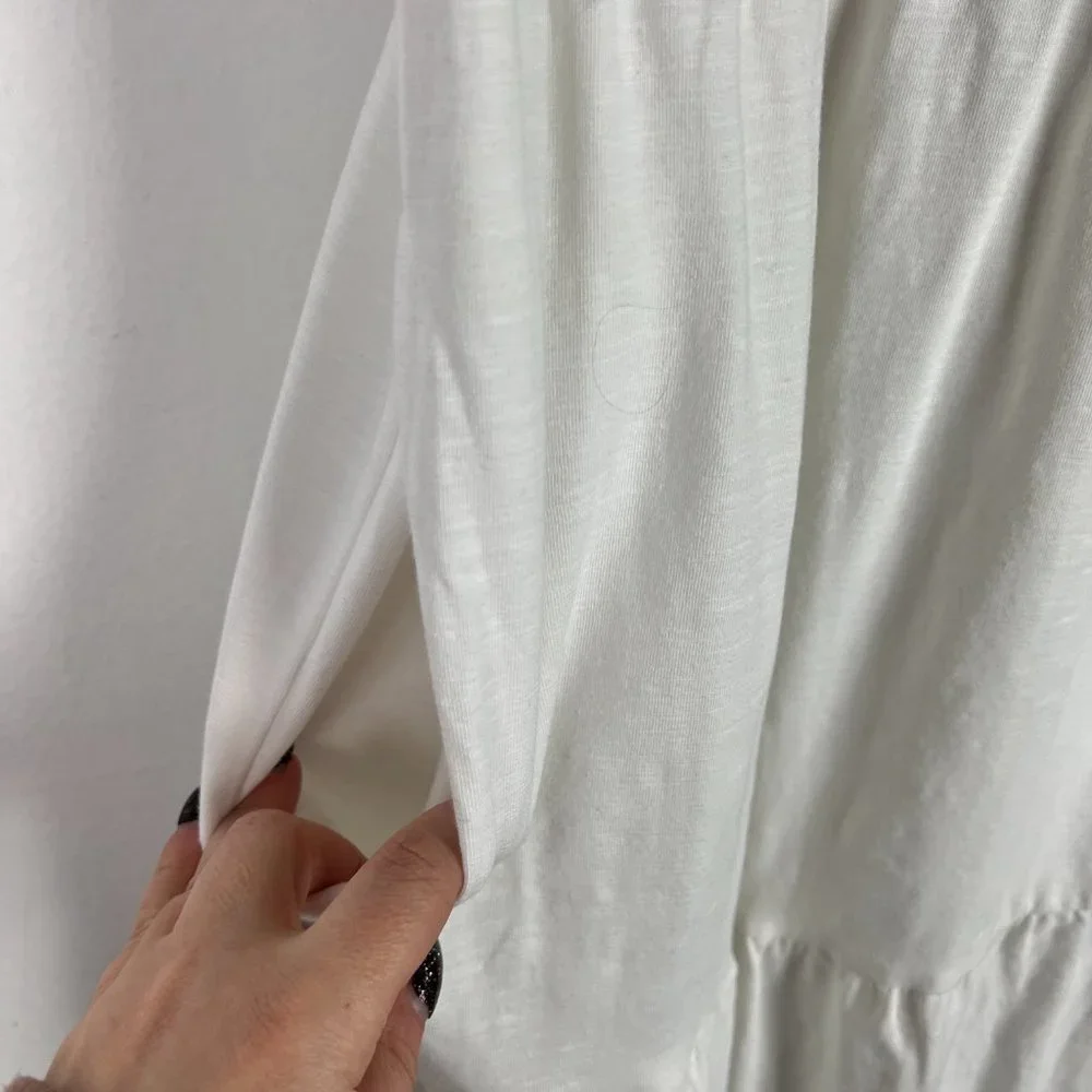 NWOT Old Navy Tiered Slub-Knit Midi Cami Swing Dress White Size Large L NEW - Picture 8 of 13